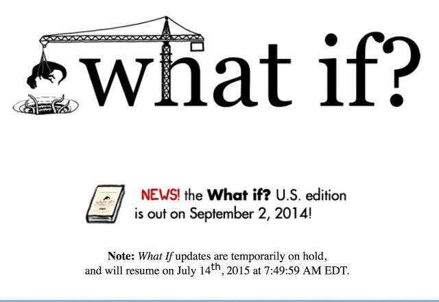 Hình đại diện cho bài viết "Hỏi và trả lời những câu hỏi giả định với trang web ‘What if?’"